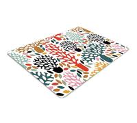 Alfombrilla para Silla 100x70 cm Protector de Suelo Rectangular Impermeable Fácil de Limpiar Resistente a Daños PVC Vinilo para Casa y Oficina Antideslizante - Garabatos Junto a los árboles