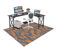 Alfombrilla para silla de juegos, 60 x 110 cm, protector de suelo duro, alfombra antideslizante para sillas rodantes, protección para suelos del hogar y la oficina