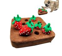 Alfombrilla para Snuffle para Perros, Campo De Fresas, Interactivo para Trabajo De Nariz, Estilo Vegetal De Felpa, Entrenamiento De Alimentación Lenta para Perros | Estimulación Mental De La A