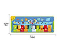Alfombrilla para Teclado de Piano, Alfombra para el Suelo, Alfombrillas Musicales para Niños, Manta para Jugar, Juguetes Educativos, Segura y Duradera con 8 Teclas Musicales para el