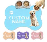 Alfombrilla Personalizada para Comida de Mascotas con Foto y Nombre