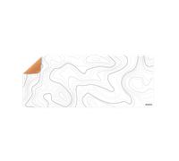 Alfombrilla phoenix stratos para ratón escritorio blanca 90 x 40 cm con base de corcho y superficie cuero pu