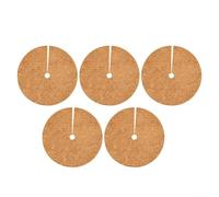 Alfombrilla plana de seda de coco para macetas y anillos de árboles para reducir la intrusión de césped y ayudar a gestionar eficazmente la humedad del suelo (23 cm)