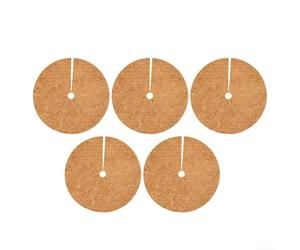 Alfombrilla plana de seda de coco para macetas y anillos de árboles para reducir la intrusión de césped y ayudar a gestionar eficazmente la humedad del suelo (23 cm)