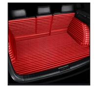 Alfombrilla Protector Maletero para Lincoln para Navigator para Aviator para Corsair 2020-2022 Alfombrilla Maletero Coche Cuero A Rayas Personalizada Cobertura Completa(Red Full Package)