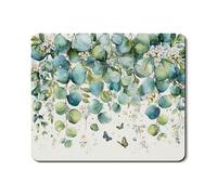 Alfombrilla protectora de eucalipto para lavadora y secadora, cubierta botánica de acuarela, alfombrilla de goma antideslizante e impermeable inspirada en primavera, 20 x 24 pulgadas