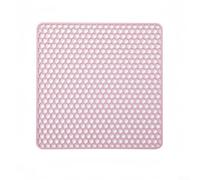 Alfombrilla protectora de silicona para fregadero de cocina de 30 cm con canales de drenaje, almohadilla de secado de platos suave y flexible para evitar daños y arañazos en el fregadero (rosa)