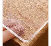 Alfombrilla protectora de vinilo transparente de 2,25 mm de grosor, no se riza, para oficina y juegos, sin ruido, tamaño 1,2 x 2,6 m / 3.9x8.5ft