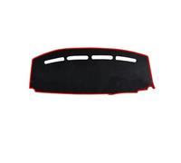 Alfombrilla Protectora Salpicadero para Fiat 500 500c 500e 2007-2024, Cubierta Protectora para Tablero, Parasol, Alfombra Anti-UV, Accesorios para Coche Alfombra para salpicadero(Left Hand Red Edge)