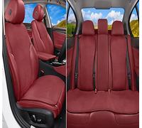 Alfombrilla Protectora Transpirable Seda Helada Para Kia Para Forte Para Sportage Para Telluride K5 K8 Conjunto Funda Asiento Coche Para Las Cuatro Estaciones Protectoras Asiento(Five seat Red)