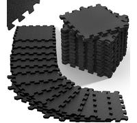 Alfombrilla puzle set de 6 negra espuma EVA 183,5x123,5cm