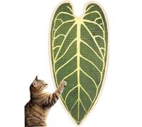 Alfombrilla rascadora de sisal para gatos, con forma de hoja, para montar en la pared, tabla antideslizante para gatos, protector de muebles para paredes, sofás, suelos y gatos de interior