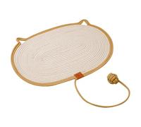 Alfombrilla Rascadora Gatos - Alfombra Interactiva Antideslizante de Lino y Algodón Natural - Bases para Afilar Uñas de Gato | para Interior Exterior Juego Entrenamiento Ejercicio Familia Viaje