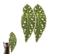 Alfombrilla rascadora para gatos en diseño de hojas hecha de sisal natural, tabla de rascar en pared y suelo para proteger muebles, resistente almohadilla para rascar para el cuidado de las garras