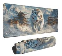Alfombrilla Ratón 1000 x 500 mm Tigre Blanca Mouse Pad Mousepad XXL, e-12