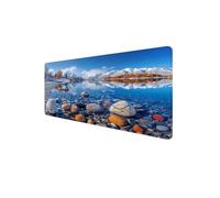 Alfombrilla Raton 1000x500x3mm Piedra Alfombrilla Escritorio, Mouse Pad XXL Base de Goma Antideslizante Mousepad, Tapete Escritorio con Bordes Cosidos, Tapete Raton para PC Oficina, MontañA D1-738
