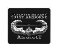 Alfombrilla Ratón 101.ª División del Ejército Transportada por Avión Asalto Antideslizante Mousepad Duradero Tapete Escritorio para Juegos Gamer Mac 10X12In