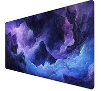 Alfombrilla Ratón 1200x400x3mm Mouse Pad Púrpura Alfombrilla Ratón xxl, Tamaño Grande, Bordes Cosidos, Impermeable, Base de Goma Antideslizante, Mejora la Precisión y la Velocidad, PC, Montaña Y7-1493