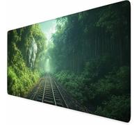 Alfombrilla Ratón 1500 * 800mm Mouse Pad, Alfombrilla Raton Lavable con Base de Goma Antideslizante, Protector Grande Mousepad para Jugadores, Oficina, Portátil, PC (Verde Barra De OxíGeno) -XZ855