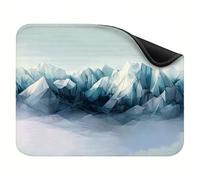 Alfombrilla Ratón 200x150x3mm, Alfombrilla Raton Portátil y Enrollable con Base Antideslizante, Bordes Cosidos, Impermeable & Lavable Mousepad para Casa, Oficina, Patrón Simple Cordillera X-z-5733