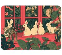 Alfombrilla Ratón 200x150x3mm, Estilo japonés Alfombrilla Ratón Conejo Mouse Pad, Mouse Mat Antideslizante Protector Escritorio, Seguimiento Suave y Preciso para PC, Oficina, Hogar, Juegos, Model500