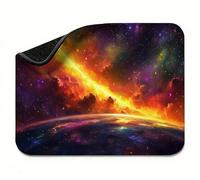 Alfombrilla Ratón 220 x 180 x 3 mm, Color Universo(2) Alfombrilla Escritorio Pequeña, Base Goma Antideslizante, Mouse Pad Bordes Cosidos, Superficie Lisa Mayor Precisión, para Oficina y Gaming t0s-660