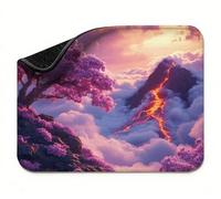 Alfombrilla Ratón 220 x 180 x 3 mm, Rosa Paisaje Alfombrilla Escritorio Pequeña, Base Goma Antideslizante, Mouse Pad Bordes Cosidos, Superficie Lisa para Mayor Precisión, para Oficina y Gaming t0s-755