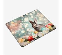 Alfombrilla Ratón 240x200x3mm, Pascua Mouse Pad Conejo Alfombrilla Gaming, con Base Goma Antideslizante, Superficie Impermeable, Bordes Cosidos Tapete Escritorio, para Oficina Mini Mousepad S0-269