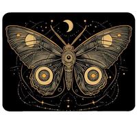 Alfombrilla Ratón 250x210x3mm, Luna Alfombrilla Ratón Mariposa Mouse Pad, Mouse Mat Antideslizante Protector Escritorio con Bordes Cosidos, Seguimiento Suave y Preciso para PC, Oficina, Hogar,Model260