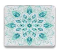 Alfombrilla Ratón 260x210mm, Azul Mousepad, Alfombrilla Raton para Ordenador de 3mm con Textura Premium, Base de Goma Antideslizante, Pequeña Tapete Rato Portátil para Oficina y Juegos - Flor c0-704