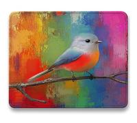 Alfombrilla Ratón 260x210mm, color Mousepad, Alfombrilla Raton para Ordenador de 3mm con Textura Premium, Base de Goma Antideslizante, Pequeña Tapete Rato Portátil para Oficina y Juegos - pájaro c0-85