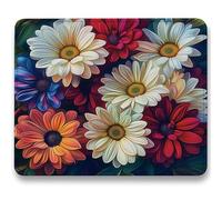 Alfombrilla Ratón 260x210mm, Color Mousepad, Alfombrilla Raton para Ordenador de 3mm con Textura Premium, Base de Goma Antideslizante, Pequeña Tapete Rato Portátil para Oficina y Juegos - Flor c0-74