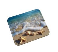 Alfombrilla Ratón 260x210x3mm, Mouse Pad Playa Estrella mar 0m0-221 | Superficie de Ultra Lisa Cómoda, Borde Cosido, Antideslizante y Lavable Mousepad para Oficina, Gaming y Portátil, Regalo