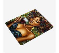 Alfombrilla Ratón 290x240x3mm, África Mouse Pad Mujer Alfombrilla Gaming, con Base Goma Antideslizante, Superficie Impermeable, Bordes Cosidos Tapete Escritorio, para Oficina Mini Mousepad S0-1353