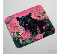 Alfombrilla Ratón 290x240x3mm, Alfombrilla Ratón Gaming, Base de Goma Antideslizante, Mejora la Precisión y la Velocidad, Mouse Pad con Bordes Cosidos, Impermeable Superficie, Rosa Leopardo 0O-240