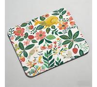 Alfombrilla Ratón 290x240x3mm, Alfombrilla Ratón Gaming, Base de Goma Antideslizante, Mejora la Precisión y la Velocidad, Mouse Pad con Bordes Cosidos, Impermeable Superficie, cortijo Flor 0O-788
