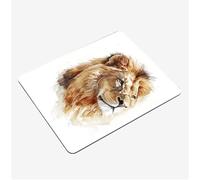 Alfombrilla Ratón 290x240x3mm, Blanco Mouse Pad León Alfombrilla Gaming, con Base Goma Antideslizante, Superficie Impermeable, Bordes Cosidos Tapete Escritorio, para Oficina Mini Mousepad S0-1341