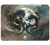Alfombrilla Ratón 290x240x3mm, Dragón Alfombrilla Ratón Japón Mouse Pad, Mouse Mat Antideslizante Protector Escritorio con Bordes Cosidos, Seguimiento Suave y Preciso para PC, Oficina, Juegos,Model246