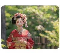 Alfombrilla Ratón 290x240x3mm, Japón Alfombrilla Ratón Mujer Mouse Pad, Mouse Mat Antideslizante Protector Escritorio con Bordes Cosidos, Seguimiento Suave y Preciso para PC, Oficina, Juegos, Model472