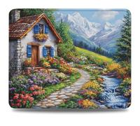 Alfombrilla Ratón 300 x 250 mm Alfombrilla Escritorio Paisaje, Mejora Precisión y Velocidad con Base de Goma Antideslizante y Bordes Cosidos, Mousepad para Oficina, Hogar, Casa de Campo (2) 0d-477