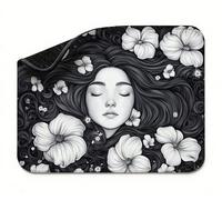 Alfombrilla Ratón 320 x 260 x 3 mm, Negro Niñas(4) Alfombrilla Escritorio Pequeña, Base Goma Antideslizante, Mouse Pad Bordes Cosidos, Superficie Lisa Mayor Precisión, para Oficina y Gaming t0s-771