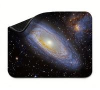 Alfombrilla Ratón 320 x 260 x 3 mm, Negro Universo(4) Alfombrilla Escritorio Pequeña, Base Goma Antideslizante, Mouse Pad Bordes Cosidos, Superficie Lisa Mayor Precisión, para Oficina y Gaming t0s-631