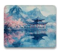 Alfombrilla Ratón 320x260mm, Azul Mousepad, Alfombrilla Raton para Ordenador de 3mm con Textura Premium, Base de Goma Antideslizante, Pequeña Tapete Rato Portátil para Oficina y Juegos - Lago c0-546