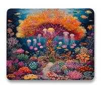 Alfombrilla Ratón 320x260mm, Azul Mousepad, Alfombrilla Raton para Ordenador de 3mm con Textura Premium, Base de Goma Antideslizante, Tapete Rato Portátil para Oficina y Juegos - Flores (9) c0-571