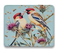 Alfombrilla Ratón 320x260mm, azul Mousepad, Alfombrilla Raton para Ordenador de 3mm con Textura Premium, Base de Goma Antideslizante, Pequeña Tapete Rato Portátil para Oficina y Juegos - pájaro c0-705