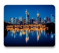 Alfombrilla Ratón 320x260mm, azul Mousepad, Alfombrilla Raton para Ordenador de 3mm con Textura Premium, Base de Goma Antideslizante, Pequeña Tapete Rato Portátil para Oficina y Juegos - Ciudad c0-564
