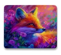 Alfombrilla Ratón 320x260mm, Color Mousepad, Alfombrilla Raton para Ordenador de 3mm con Textura Premium, Base de Goma Antideslizante, Pequeña Tapete Rato Portátil para Oficina y Juegos - Zorro c0-70