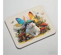 Alfombrilla Ratón 320x260x3mm, Alfombrilla Ratón Gaming, Base de Goma Antideslizante, Mejora la Precisión y la Velocidad, Mouse Pad con Bordes Cosidos, Impermeable Superficie, Beige Conejo 0O-746