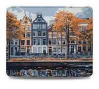 Alfombrilla Ratón 340 x 280 mm Alfombrilla Escritorio Arquitectura, Mejora Precisión y Velocidad con Base de Goma Antideslizante y Bordes Cosidos, Mousepad para Oficina, Estudio, Juegos Ciudad 0d-462