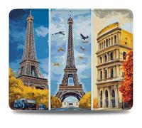 Alfombrilla Ratón 340 x 280 mm Alfombrilla Escritorio Arquitectura, Mejora Precisión y Velocidad con Base de Goma Antideslizante y Bordes Cosidos, Mousepad para Oficina e Juegos, Ciudad (3) 0d-461